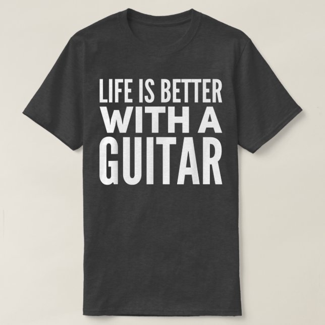 Camiseta Presentes de Violão para MenLife é Melhor com um V (Frente do Design)