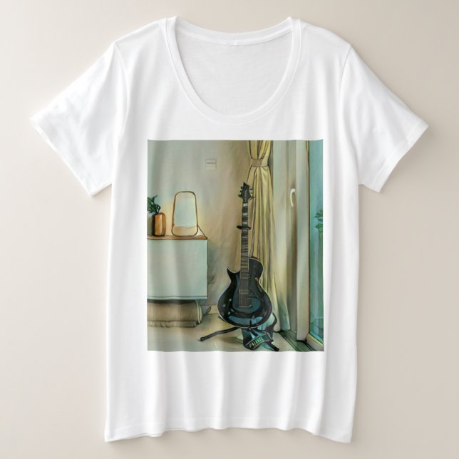 Camiseta Presentes de violão para pai (Frente do Design)