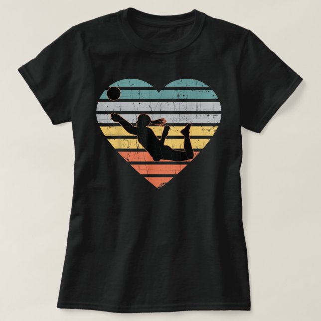 Camiseta Presentes de vôlei para garotas adolescentes Retro (Frente do Design)