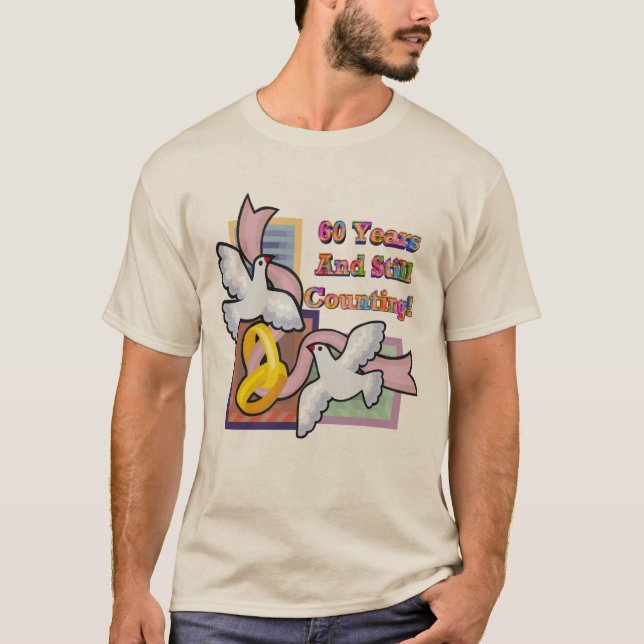 Camiseta Presentes do 60º aniversário de casamento (Frente)