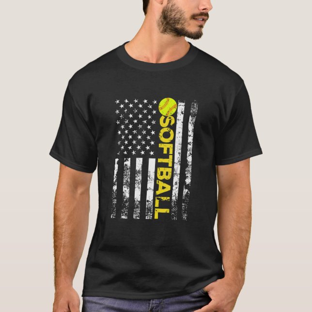 Camiseta Presentes do American Flag Softball Team (Frente)
