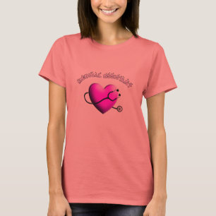 Camiseta Presentes do design do CORAÇÃO do ROSA do