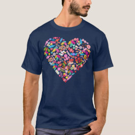 Camiseta Presentes do Dia dos Namorados Design em Forma de 