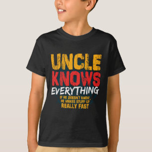 Camiseta Presentes do Dia dos Pais Tio Engraçado que Sabe T