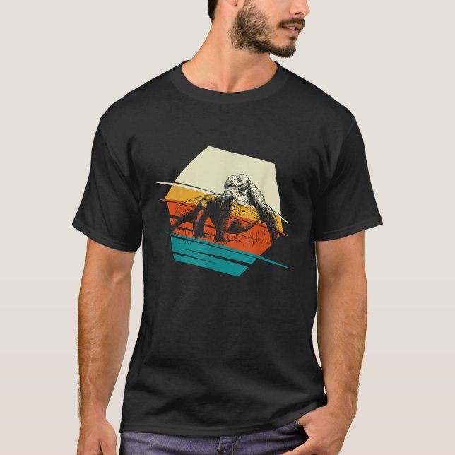 Camiseta Presentes Do Komodo Dragon Vintage Animal Reptile (Frente)