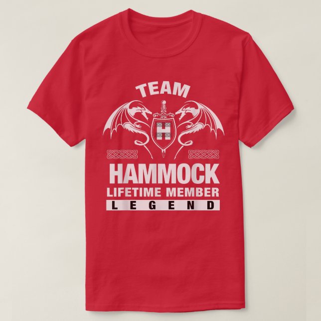 Camiseta Presentes do Membro de Vida da Equipe HAMMOCK (Frente do Design)