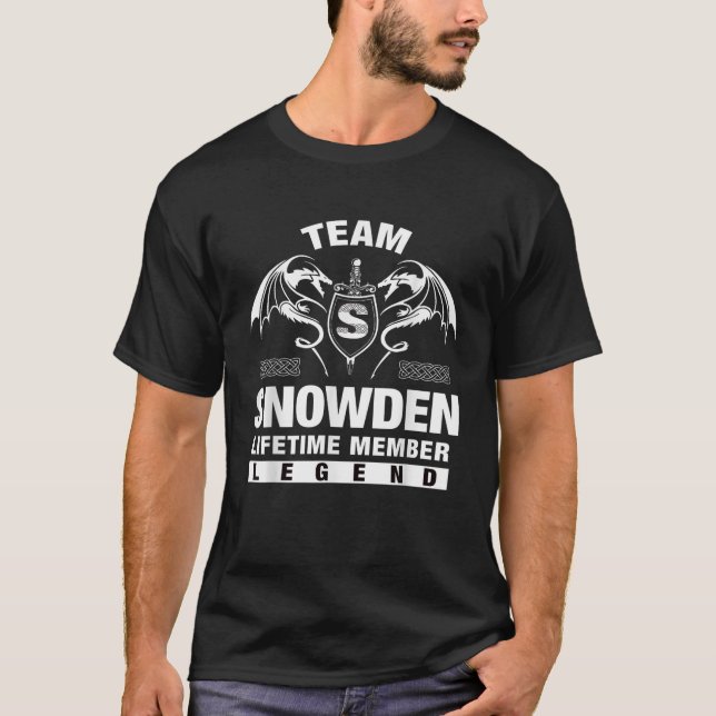 Camiseta Presentes do Membro de Vida da Equipe SNOWDEN (Frente)