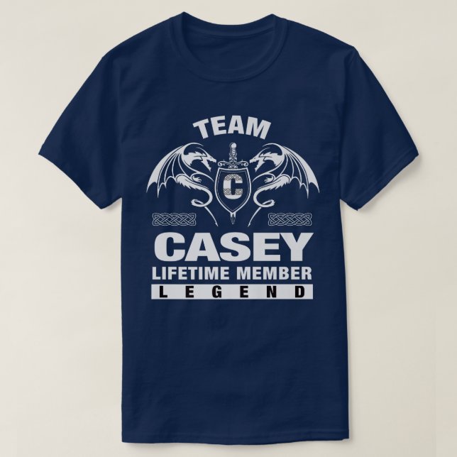 Camiseta Presentes do Membro de Vida do Team CASEY (Frente do Design)