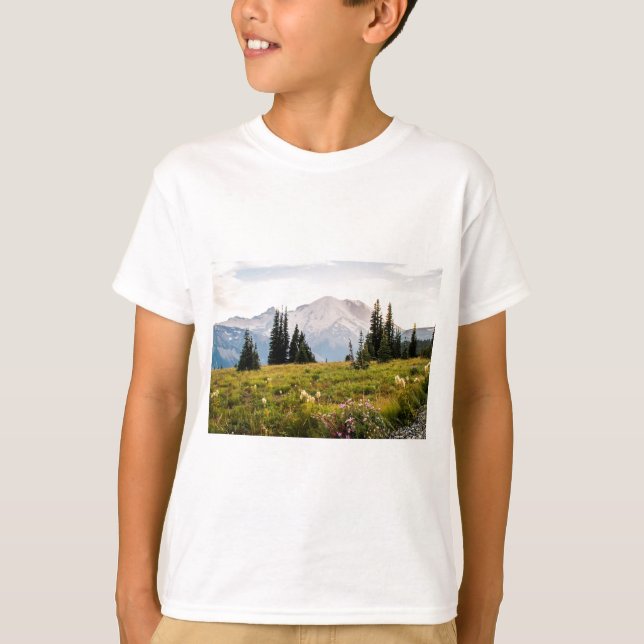 Camiseta Presentes do Monte Rainier do nascer do sol (Frente)