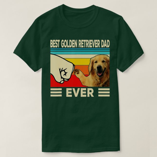Camiseta Presentes do Ouro Retro-Ouro do Melhor Pai (Frente do Design)