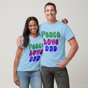 Camiseta Presentes do pai do amor da paz