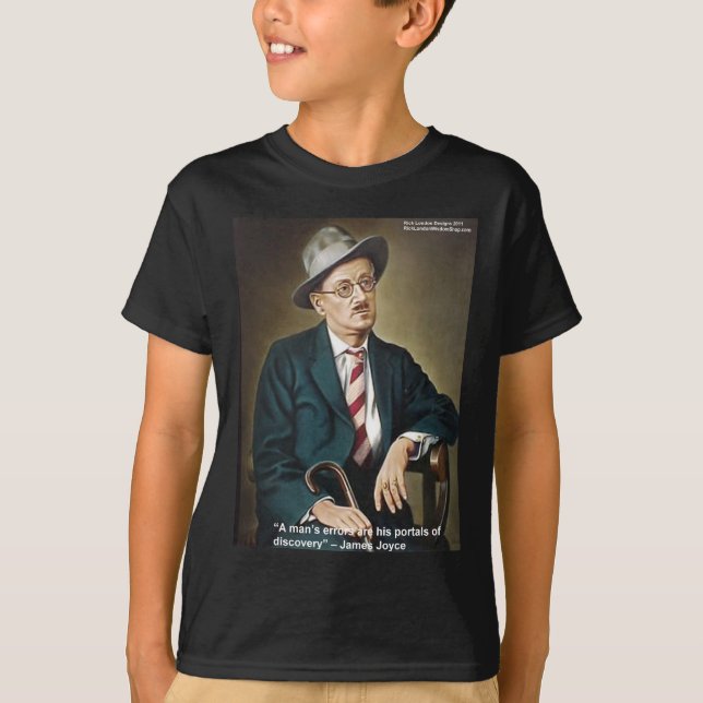 Camiseta Presentes e Cartões com Citação de James Joyce "Er (Frente)