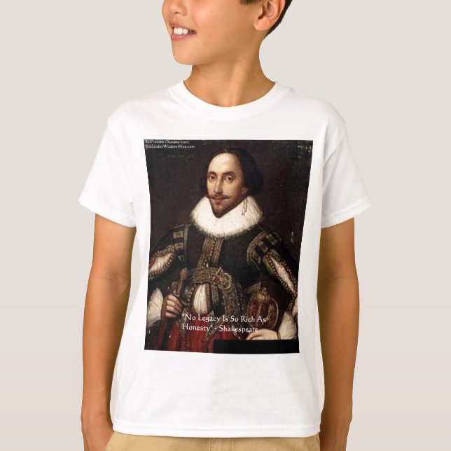 Camiseta Presentes e Cartões com Citação de Shakespeare "Le (Frente)