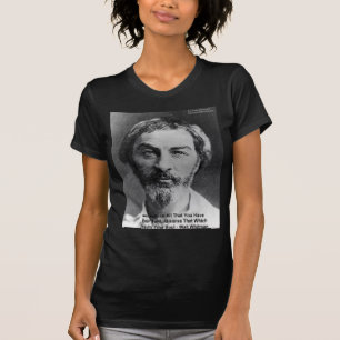 Camiseta Presentes e Cartões com Citação de Walt Whitman "I