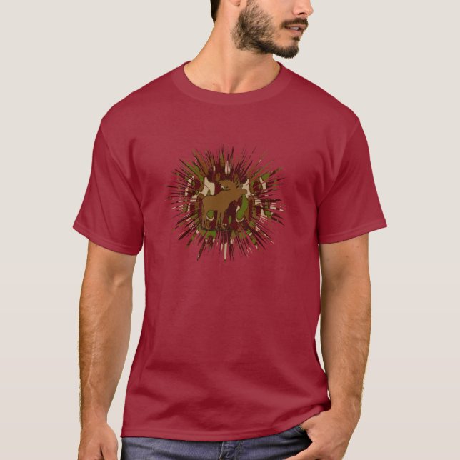 Camiseta Presentes e Convites para Camuflagem Moose (Frente)