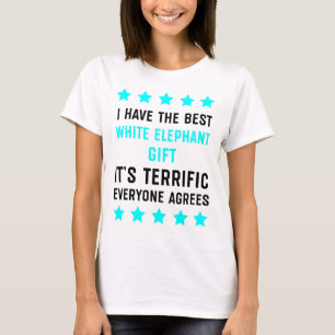 Camiseta Presentes Elefante Branco Divertidos Adulto