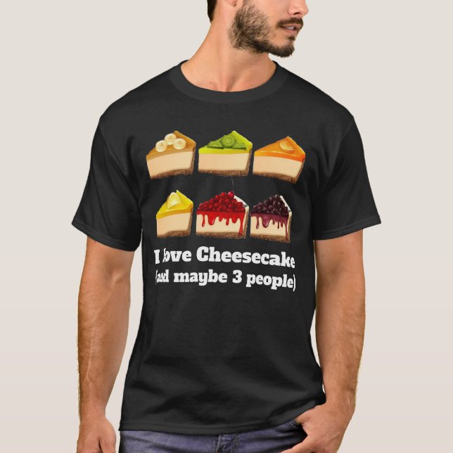 Camiseta Presentes Engraçados De Cheesecake - Eu Adoro Chee (Frente)