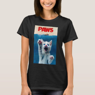 Camiseta Presentes engraçados de gato paródia PAWS Gato Ama