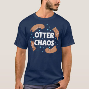 Camiseta presentes engraçados de lontra, caos de lontra, am