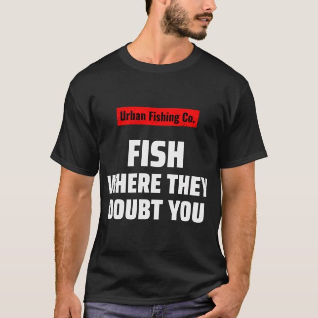 Camiseta Presentes Engraçados de Pesca na Cidade (Frente)