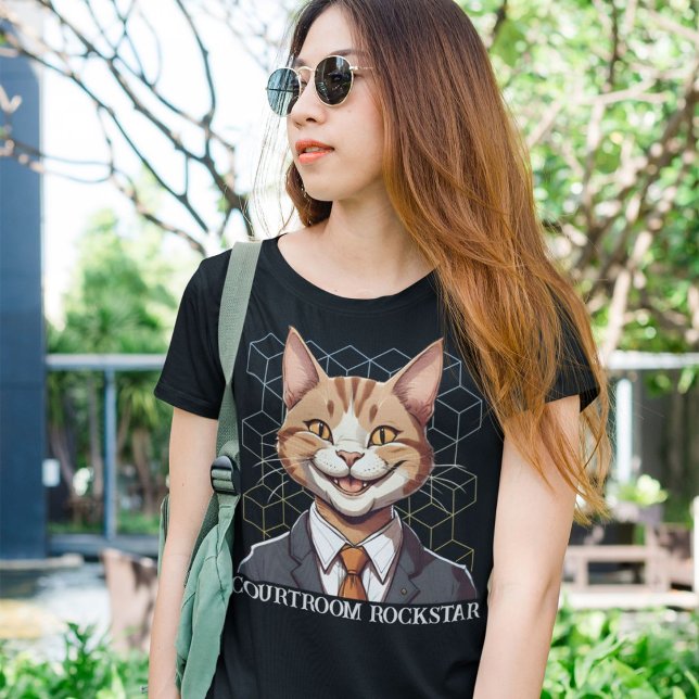 Camiseta Presentes Engraçados para Aplicação de Advogados E (Funny Cat Gifts for Law Student Lawyer Enforcement)