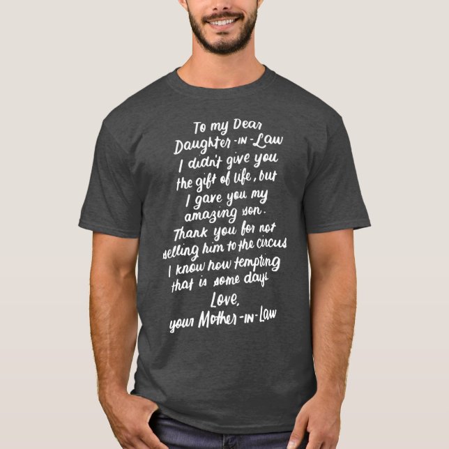 Camiseta Presentes Engraçados por Filha na Lei Para Meus Ca (Frente)