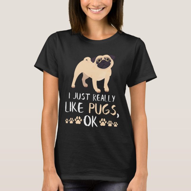 Camiseta Presentes Engraçados Pug Presentes de Mãe Pug Aman (Frente)