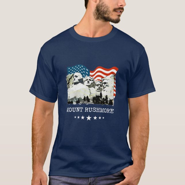 Camiseta Presentes EUA da lembrança do monumento do Monte (Frente)