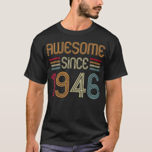 Camiseta Presentes Feitos em 1946 80º 80 Anos de Idade Retr