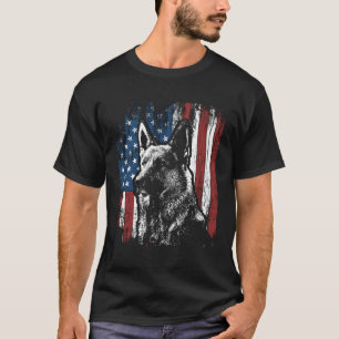 Camiseta Presentes German shepherd Patrióticos do Cão de Ba