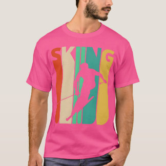 Camiseta Presentes Incríveis de Esqui Vintage Retro dos Ano