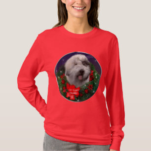 Camiseta Presentes ingleses velhos do Natal do Sheepdog