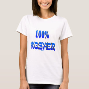 Camiseta presentes judaicos kosher de 100%