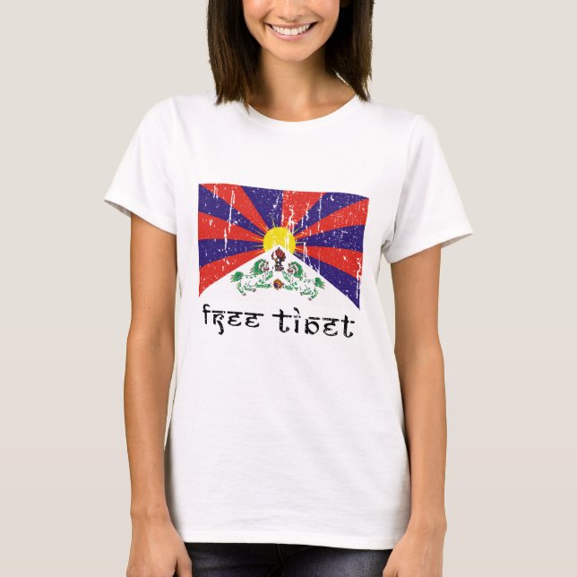 Camiseta Presentes livres de Tibet (Frente)