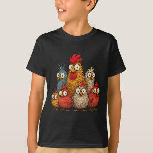 Camiseta Presentes Loucos de Frango para Homens Mulheres Cr