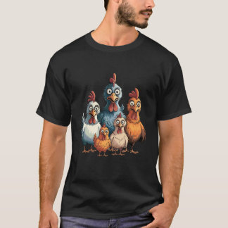 Camiseta Presentes Loucos de Frango para Homens Mulheres Cr