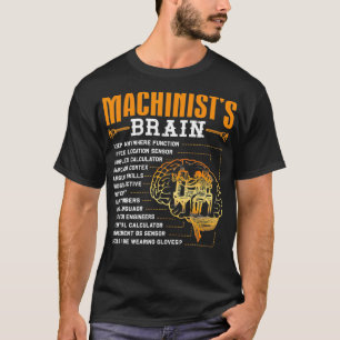 Camiseta Presentes Machinistas Engraçados - Cérebros Mach