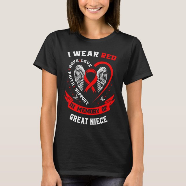 Camiseta Presentes Memoriais Por Perda De Doença Cardíaca N (Frente)