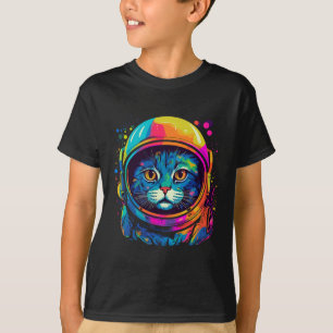 Camiseta Presentes no Espaço Gato Mãe Pai Gato Homens Mulhe