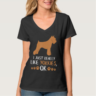 Camiseta Presentes para Amantes de Cães Yorkshire Terrier Y