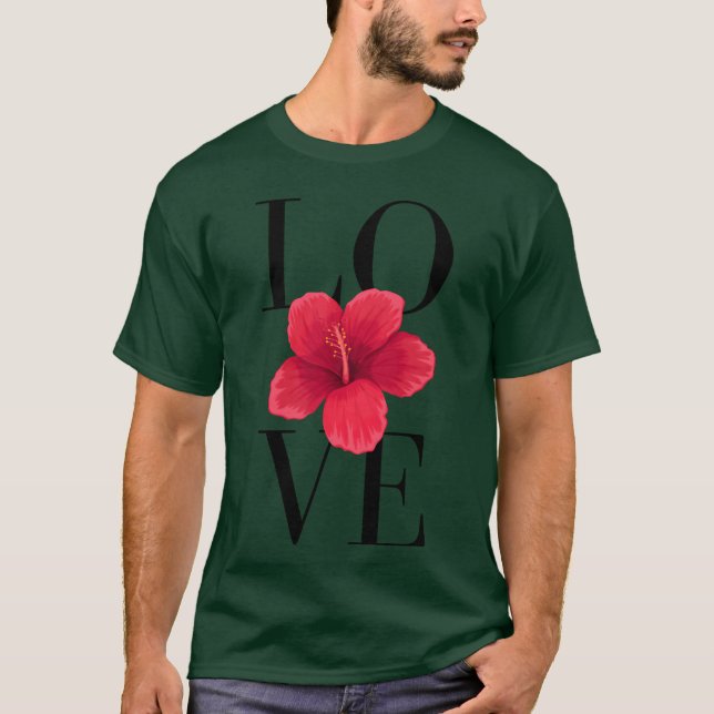 Camiseta Presentes para amantes de flores e casais amorosos (Frente)