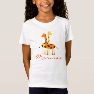 Camiseta Presentes para bebês de girafa personalizados
