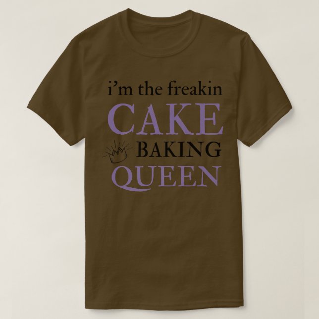 Camiseta Presentes para decoração de bolos da Rainha Funny (Frente do Design)