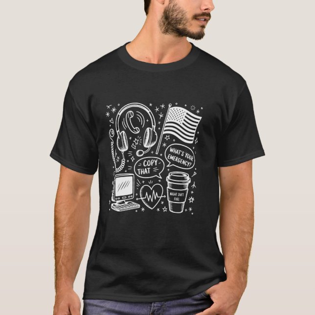 Camiseta Presentes para Despachantes do 911, Vida de Despac (Frente)