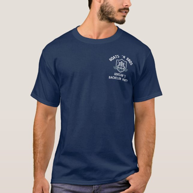 Camiseta Presentes para despedida de solteiro Boats N Bros  (Frente)
