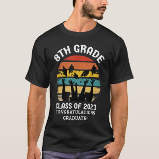 Camiseta Presentes Para Formatação Do 8º Grau Para Meninas 