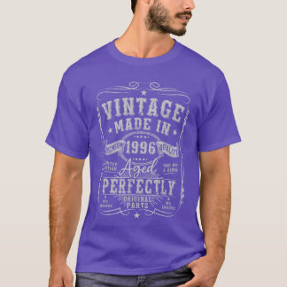 Camiseta Presentes para Homens de 29 Anos 29 anos 1996 Vint