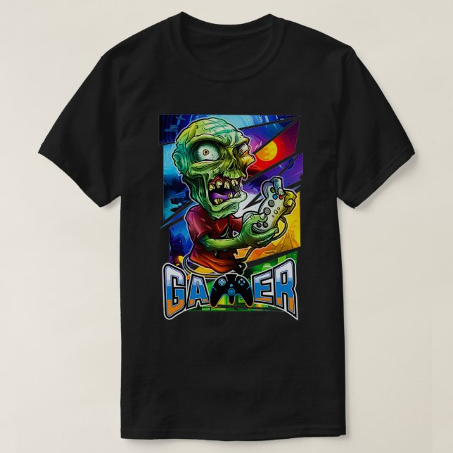 Camiseta Presentes para jogos Zombie para adolescentes, Men (Frente do Design)