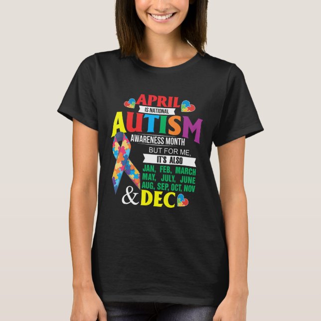 Camiseta Presentes para Mamãe e Papai com Autismo Conscient (Frente)