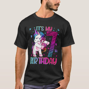 Camiseta Presentes para Menina de 7 Anos Unicórnio Flossing